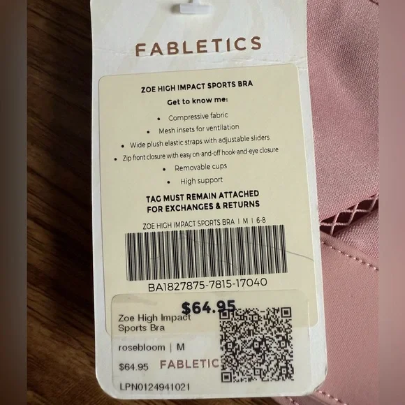 NWT Fabletics Zoe High Impact Sports Bra - Picture 3 of 3